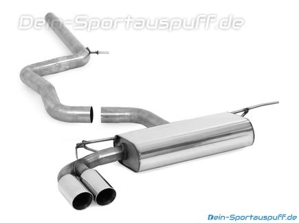 Fox Edelstahl Racing-Komplettanlage ab Kat Audi A3 8V 1.8 TFSI Limousine (Stufenheck) 2x80mm rund doppelwandig abgeschrägt