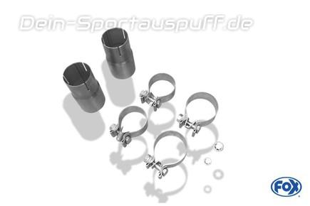 Fox Edelstahl Duplex Racing-Komplettanlage ab Kat Audi A8 4H Typ D4 4.2l 1x100mm rund eingerollt abgeschrägt