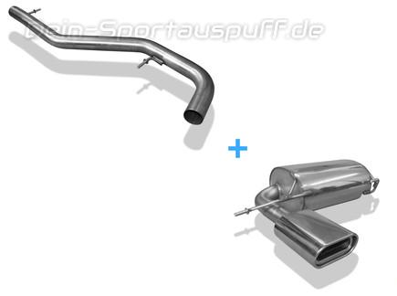 Fox Edelstahl Racing-Komplettanlage ab Kat Audi Q3 2.0 TFSI 160x80mm flachoval eingerollt abgeschrägt mit Absorber