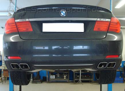 FOX Edelstahl Duplex Sportauspuffanlage ab Kat BMW 7er F01 760i ohne Abgasklappen für originalen Endrohrausgang