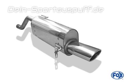 FOX Edelstahl Sportauspuff Opel Corsa E 115x85mm oval eingerollt abgeschrägt