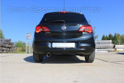FOX Edelstahl Racing-Komplettanlage ab Kat Opel Corsa E 90mm rund doppelwandig abgeschrägt