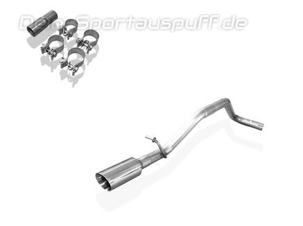 Fox Edelstahl Endrohrbogen VW UP! 80mm rund doppelwandig abgeschrägt