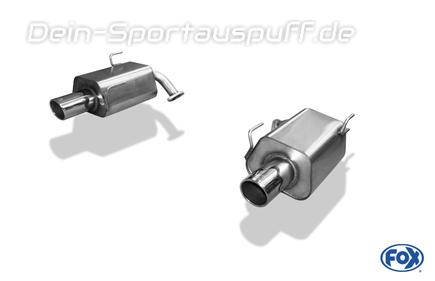 FOX Edelstahl Duplex Sportauspuff Subaru Forester SJ ab Bj. 2012 je 100mm rund eingerollt abgeschrägt