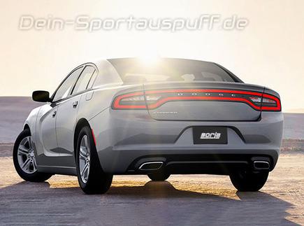 Borla S-Type Edelstahl Duplex Komplettanlage ab Kat Dodge Charger LD 3.6l V6 Bj.15-16 für originalen Endrohrausgang