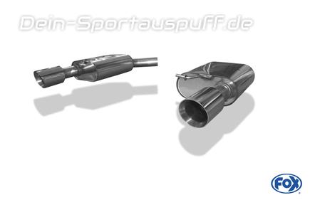 FOX Edelstahl Duplex Sportauspuff Audi A6 4G quattro Typ C7 Limousine/Avant je 100mm rund doppelwandig abgeschrägt