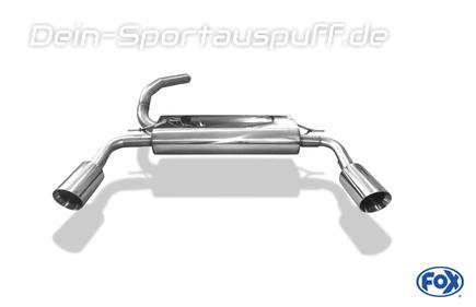 FOX Edelstahl Duplex Sportauspuff Ford Focus 3 Turnier 1.5/1.6l EcoBoost je 100mm rund doppelwandig abgeschrägt