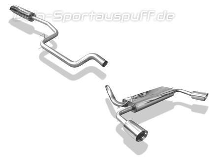 FOX Edelstahl Duplex Sportauspuffanlage ab Kat Ford Focus 3 Turnier 1.5/1.6l EcoBoost je 100mm rund doppelwandig abgeschrägt