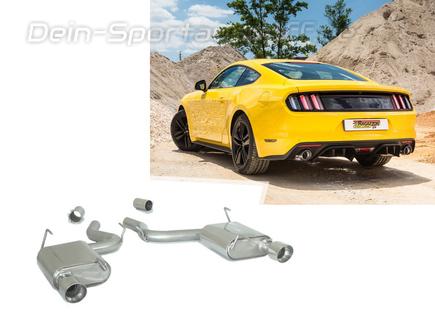 Ragazzon Edelstahl Duplex Sportauspuff Ford Mustang 6 2.3l EcoBoost je 102mm rund doppelwandig abgeschrägt