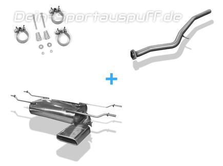 Fox Edelstahl Racing-Komplettanlage ab Kat Mazda MX-5 Typ ND ab 2015 145x65mm trapezförmig eingerollt abgeschrägt