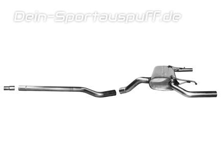 Bastuck Edelstahl Duplex Racing-Komplettanlage ab Kat Renault Clio 3 RS incl. Facelift für die Serienheckschürze