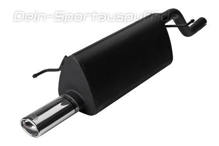 Ulter Sportauspuff Opel CORSA E 95x65mm oval eingerollt gerade mit Absorber
