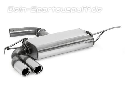 Fox Edelstahl Sportauspuff Ø70mm Audi A3 8P Sportback 1.4 TFSI 2x76mm rund eingerollt