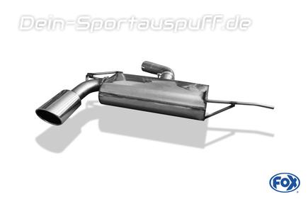Fox Edelstahl Sportauspuff Ø70mm Audi A3 8P Sportback 1.4 TFSI 129x106mm oval eingerollt
