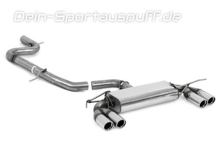 Fox Edelstahl Duplex Racing-Komplettanlage ab Kat. Ø70mm Audi A3 8P Sportback 1.4 TFSI je 2x76mm rund eingerollt