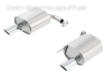 Borla S-TYPE Edelstahl Duplex Sportauspuff Ford Mustang 6 2.3l EcoBoost ab 2015 je 102mm rund eingerollt abgeschrägt