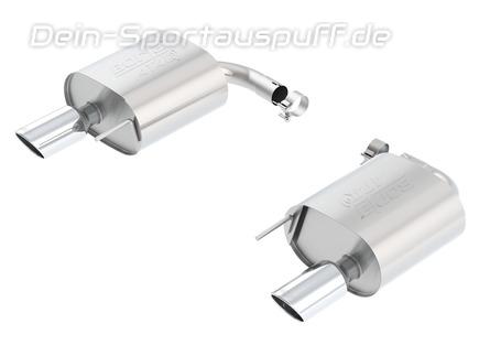 Borla ATAK Edelstahl Duplex Sportauspuff Ford Mustang 6 2.3l EcoBoost ab 2015 je 102mm rund eingerollt abgeschrägt
