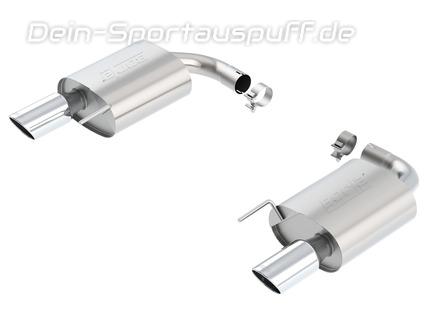 Borla S-TYPE Edelstahl Duplex Sportauspuff Ford Mustang 6 GT ab 2015 je 102mm rund eingerollt abgeschrägt