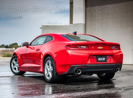Borla ATAK Edelstahl Duplex Sportauspuff-Komplettanlage ab Kat Chevrolet Camaro 2.0 Turbo Modelljahr 2016-17 je 114mm rund eingerollt abgeschrägt