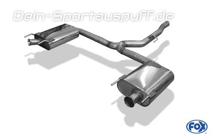 FOX Edelstahl Duplex Sportauspuff Opel Insignia OPC Fließheck und Stufenheck für originalen Endrohrausgang