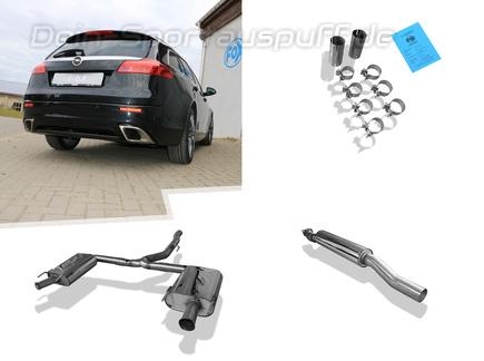 FOX Edelstahl Duplex Sportauspuffanlage ab Kat Opel Insignia OPC Sports Tourer für originalen Endrohrausgang
