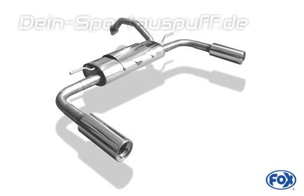 FOX Edelstahl Duplex Sportauspuff Toyota Auris E180 ab 2012 je 90mm rund eingerollt mit Absorber