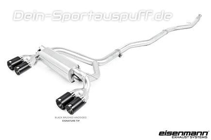 Eisenmann Edelstahl Duplex Sportauspuff-Komplettanlage ab Kat BMW M2 F87 je 2x90mm rund schwarz matt