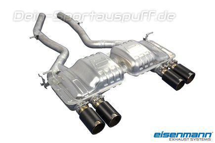 Eisenmann Edelstahl Duplex Sportauspuff BMW 4er M4 F82 Coupe F83 Cabrio je 2x90mm rund schwarz matt