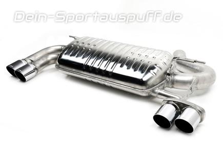 Eisenmann Edelstahl Duplex Sportauspuff RACE-Version BMW 3er F34 Grand Turismo 328i je 2x76mm rund scharfkantig abgeschrägt