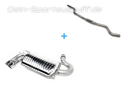 Eisenmann Edelstahl Racing-Komplettanlage ab Kat RACE-Version BMW 3er F34 Grand Turismo 328i 2x76mm rund scharfkantig abgeschrägt