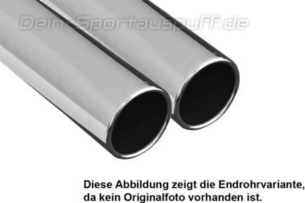 Eisenmann Edelstahl Endrohrsatz mittig Porsche Cayman GT4 u. Boxster Spyder Typ 981 2x90mm rund eingerollt gerade