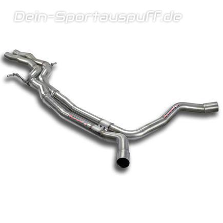 Supersprint Edelstahl Mittelschalldämpfer-Ersatzrohr inkl. X-Pipe Audi A6 Typ 4G 2.8l FSI 3.0l TFSI
