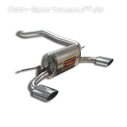 Supersprint Edelstahl Duplex Sportauspuff Mercedes Benz ML 55 AMG Typ W163 je 145x95mm oval eingerollt abgeschrägt