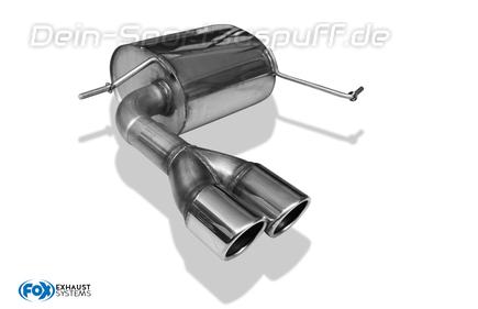 FOX Edelstahl Sportauspuff VW Tiguan 2 Typ AD1 Diesel 4Motion 2x80mm rund eingerollt abgeschrägt