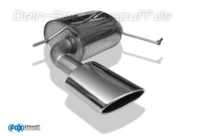 FOX Edelstahl Sportauspuff VW Tiguan 2 Typ AD1 Diesel 4Motion 160x90mm oval eingerollt seitlich abgeschrägt