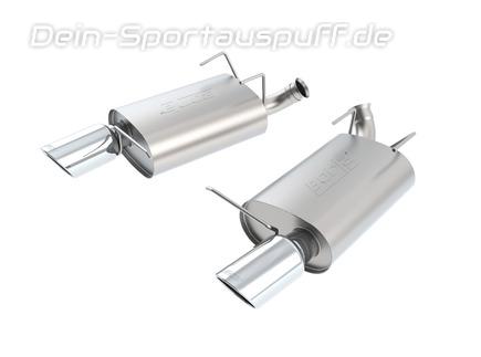Borla TOURING Edelstahl Duplex Sportauspuff Ford Mustang 5 3.7l V6 Facelift Bj.11-14 je 114mm rund eingerollt abgeschrägt