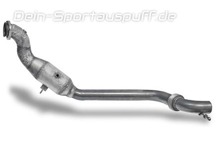 HJS Edelstahl Ø76mm Downpipe mit Kat Ford Mustang VI 2.3l Ecoboost ab Bj. 2014