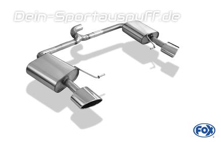 FOX Edelstahl Duplex Sportauspuff Seat Leon ST Cupra 4Drive Typ 5F je 160x90mm oval eingerollt seitlich abgeschrägt mit Absorber