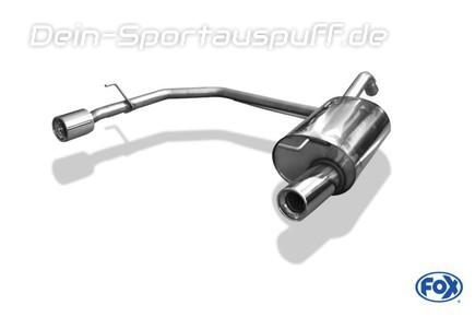 Fox Edelstahl Duplex Sportauspuff inkl. Verbindungsrohr Toyota Corolla E12 Schrägheck je 100mm rund eingerollt