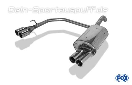 FOX Edelstahl Duplex Sportauspuff Corolla E12 1.8 TS Compressor je 2x80mm rund eingerollt