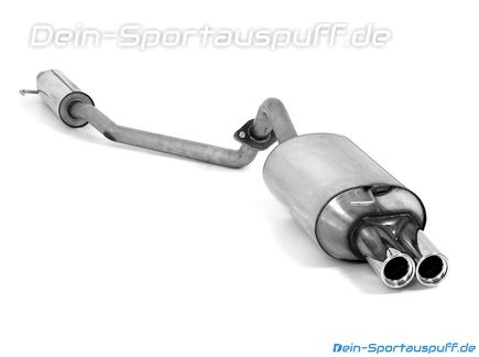FOX Edelstahl Sportauspuffanlage ab Kat Corolla E12 1.8 TS Compressor 2x80mm rund eingerollt
