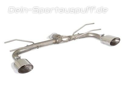 Ragazzon Edelstahl Duplex Endschalldämpfer-Ersatzrohr Fiat 124 Spider 1.4l je 135x90mm oval doppelwandig abgeschrägt