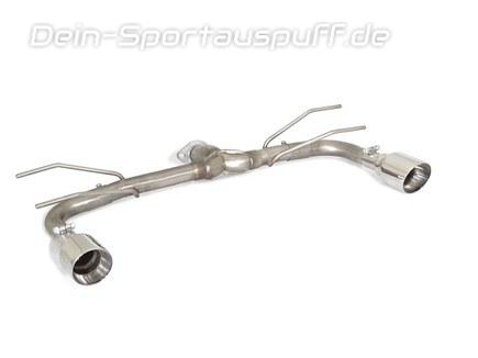 Ragazzon Edelstahl Duplex Endschalldämpfer-Ersatzrohr Fiat 124 Spider 1.4l je 102mm rundl doppelwandig abgeschrägt