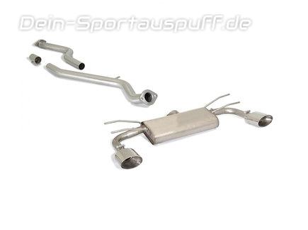 Ragazzon Edelstahl Duplex Racing-Komplettanlage ab Kat Fiat 124 Spider 1.4l je 135x90mm oval doppelwandig abgeschrägt