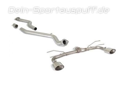 Ragazzon Edelstahl Duplex Rennsportanlage ab Kat Fiat 124 Spider 1.4l je 135x90mm oval doppelwandig abgeschrägt
