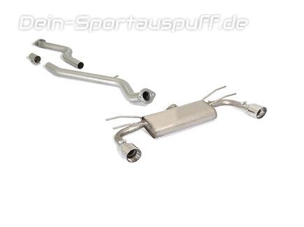 Ragazzon Edelstahl Duplex Racing-Komplettanlage ab Kat Fiat 124 Spider 1.4l je 102mm rundl doppelwandig abgeschrägt