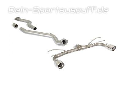 Ragazzon Edelstahl Duplex Rennsportanlage ab Kat Fiat 124 Spider 1.4l je 102mm rundl doppelwandig abgeschrägt