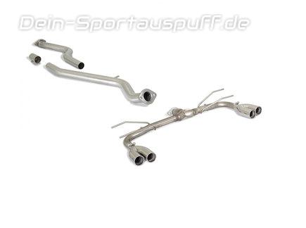 Ragazzon Edelstahl Duplex Rennsportanlage ab Kat Fiat 124 Spider 1.4l je 2x70mm rund eingerollt