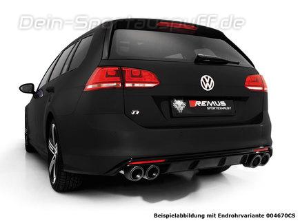 Remus Edelstahl Duplex Rennsportanlage ab Kat mit Klappensteuerung VW Golf 7 R 4motion inkl. Endrohrsatz nach Wahl