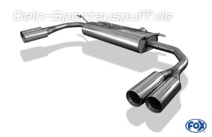 FOX Edelstahl Duplex Sportauspuff Mercedes CLA 4MATIC C117/X117 je 2x80mm rund doppelwandig